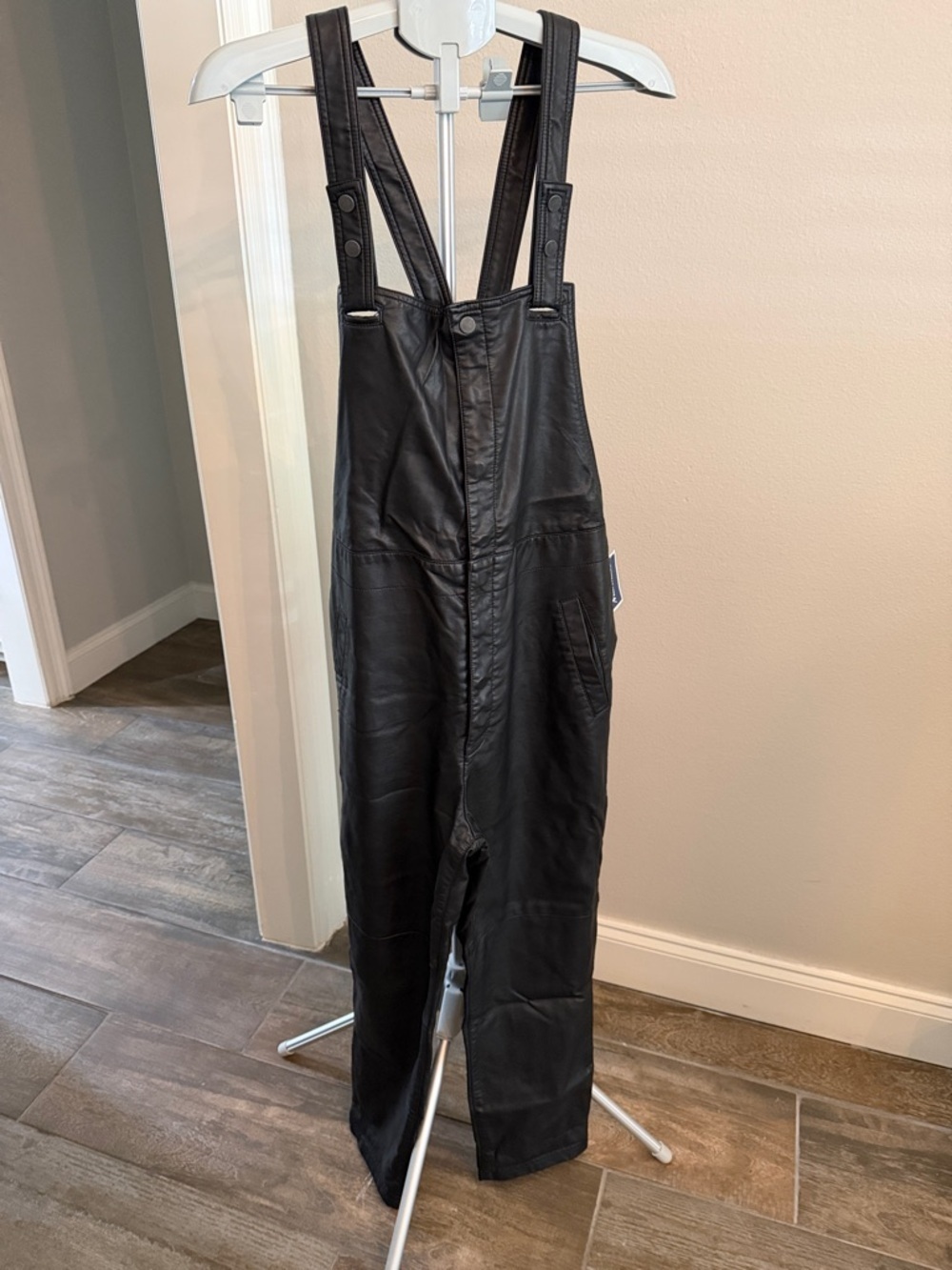 Free People Black leather Overalls - Picture 10 of 11